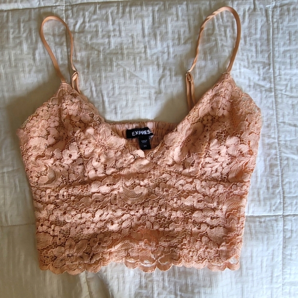 Express Tops - Express Lace Crop Top/ Bralette